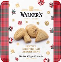 WALKER'S Festive Shortbread Assortment - Tin 450g