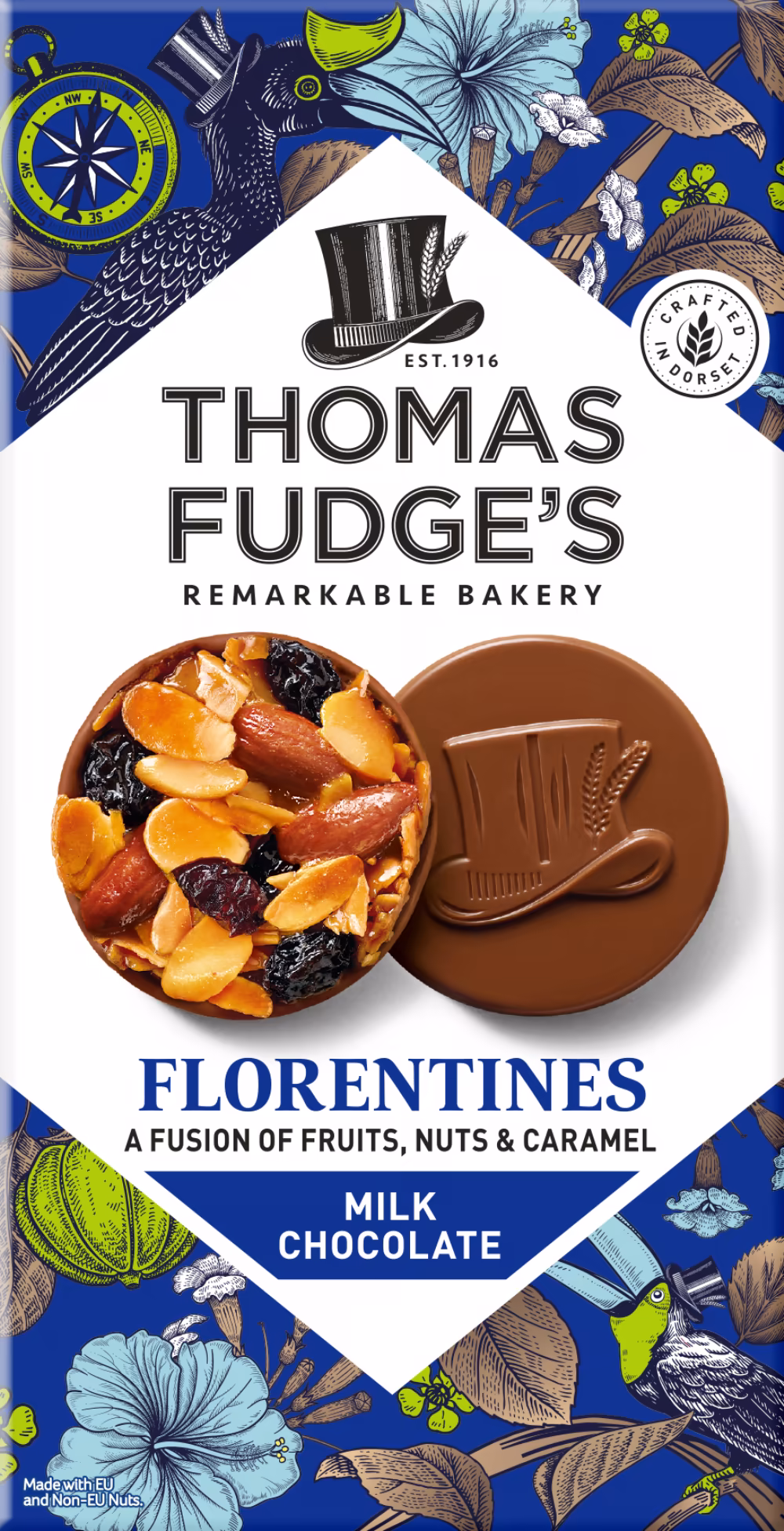 THOMAS FUDGE'S Milk Chocolate Florentines 114g