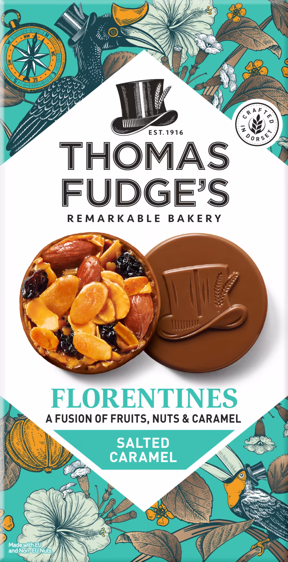 THOMAS FUDGE'S Salted Caramel Florentines 114g