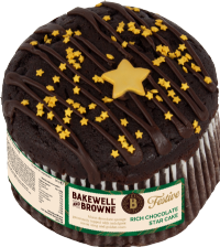 BAKEWELL AND BROWNE 4 Inch Rich Chocolate Star Cake