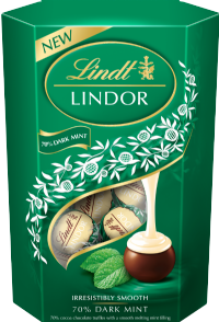 LINDT Lindor 70% Dark Mint Cornet 200g