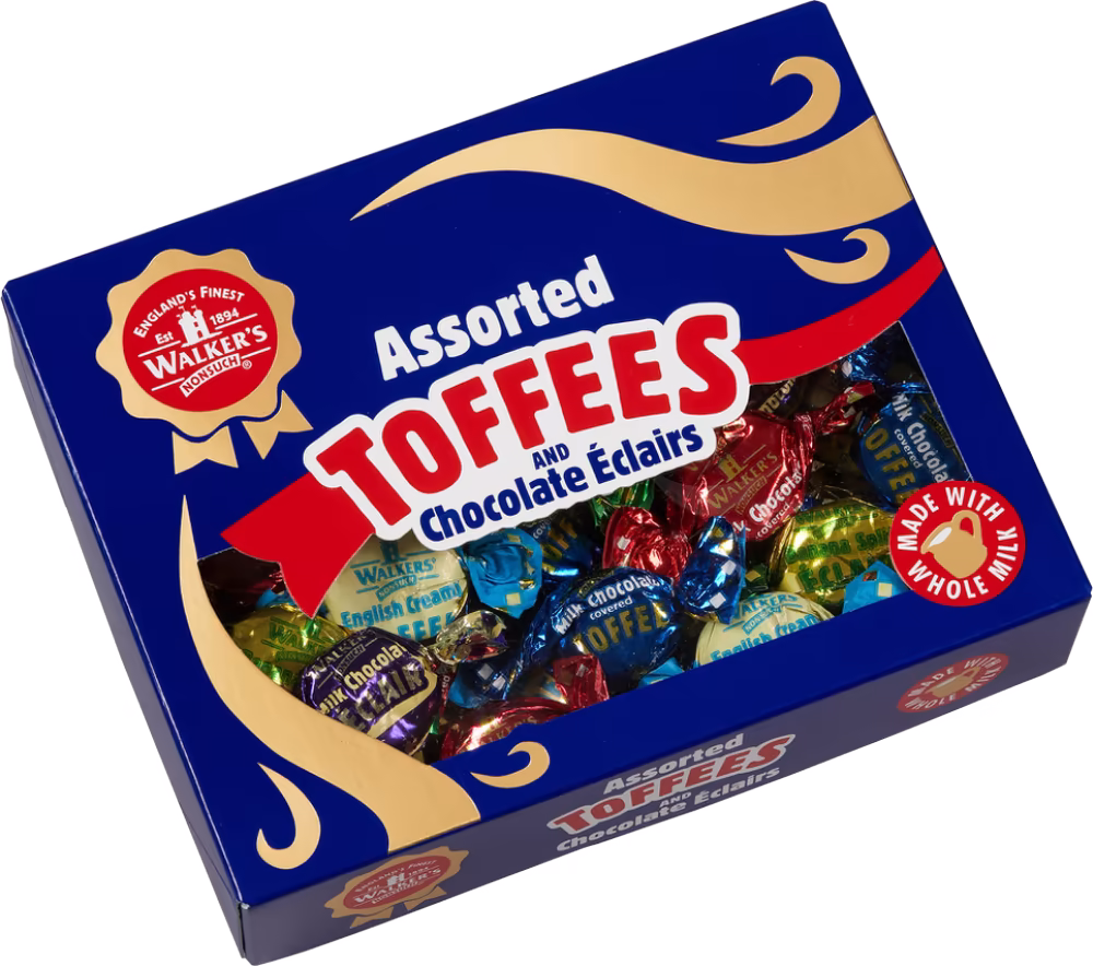 WALKER'S NONSUCH Assorted Toffees & Chocolate Éclairs Gift Box 350g