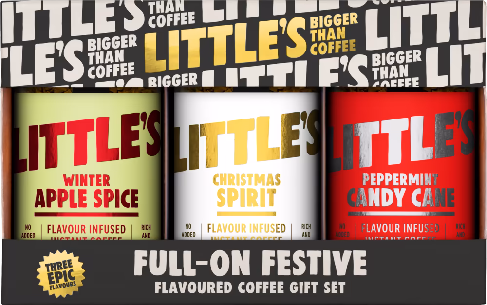 LITTLE'S Full-On Festive Flavoured Coffee Gift Set (3x50g)