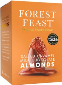 FOREST FEAST Gift Cube - Salted Caramel Milk Chocolate Almonds 140g