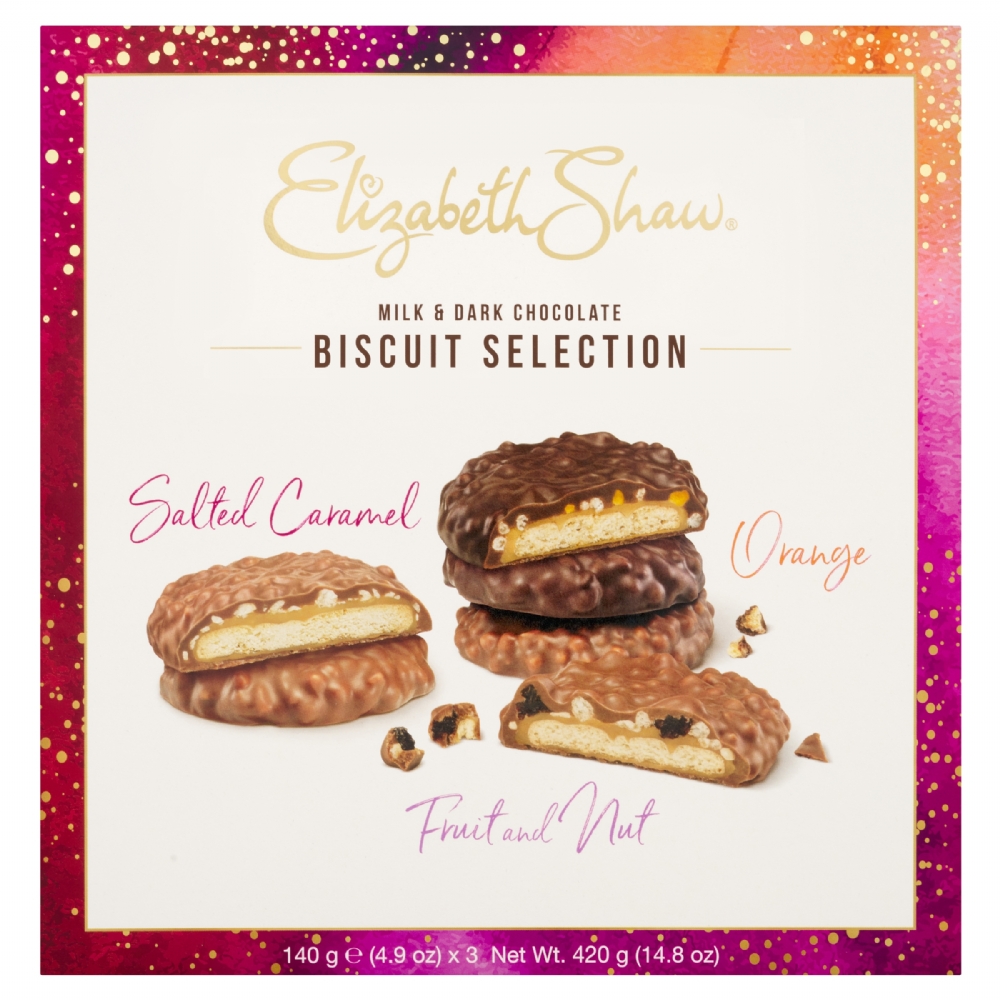 ELIZABETH SHAW Milk & Dark Chocolate Biscuit Selection 420g