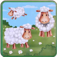 GRANDMA WILD'S Embossed Spring Lamb Tin - Choc Chip Clotted Cream Shortbread Biscuits 160g
