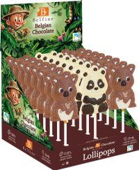 BELFINE Belgian Chocolate Safari Lolly (Assorted Designs) 25g