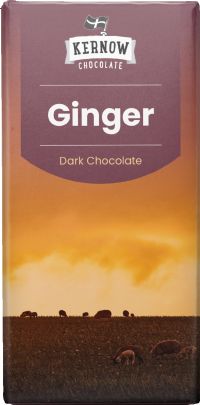 KERNOW CHOCOLATE Ginger Dark Chocolate Bar 100g