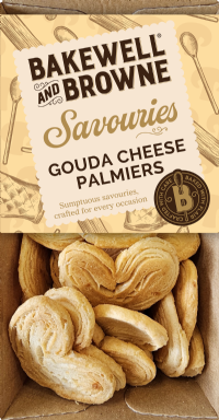 BAKEWELL AND BROWNE Savouries - Gouda Cheese Palmiers 80g