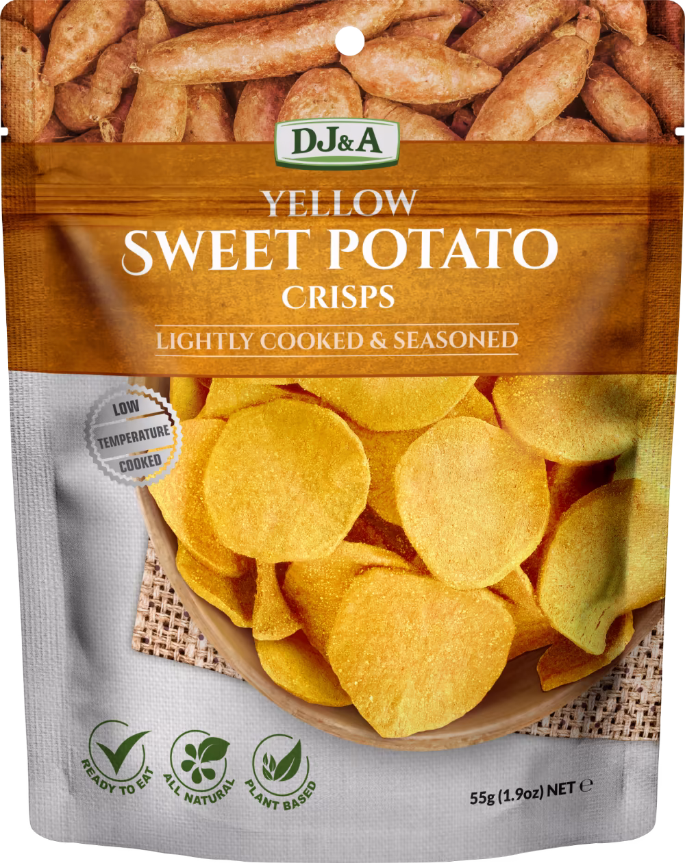 DJ&A Yellow Sweet Potato Crisps 55g