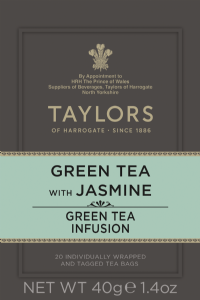 TAYLORS OF HARROGATE Green Tea with Jasmine - 20 Teabags 40g