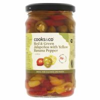 COOKS & CO. Red & Green Jalapeños with Yellow Banana Pepper 290g