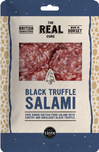 THE REAL CURE Black Truffle Salami - Sliced 55g