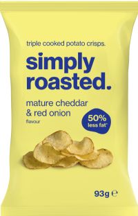 SIMPLY ROASTED Mature Cheddar & Red Onion Crisps 93g