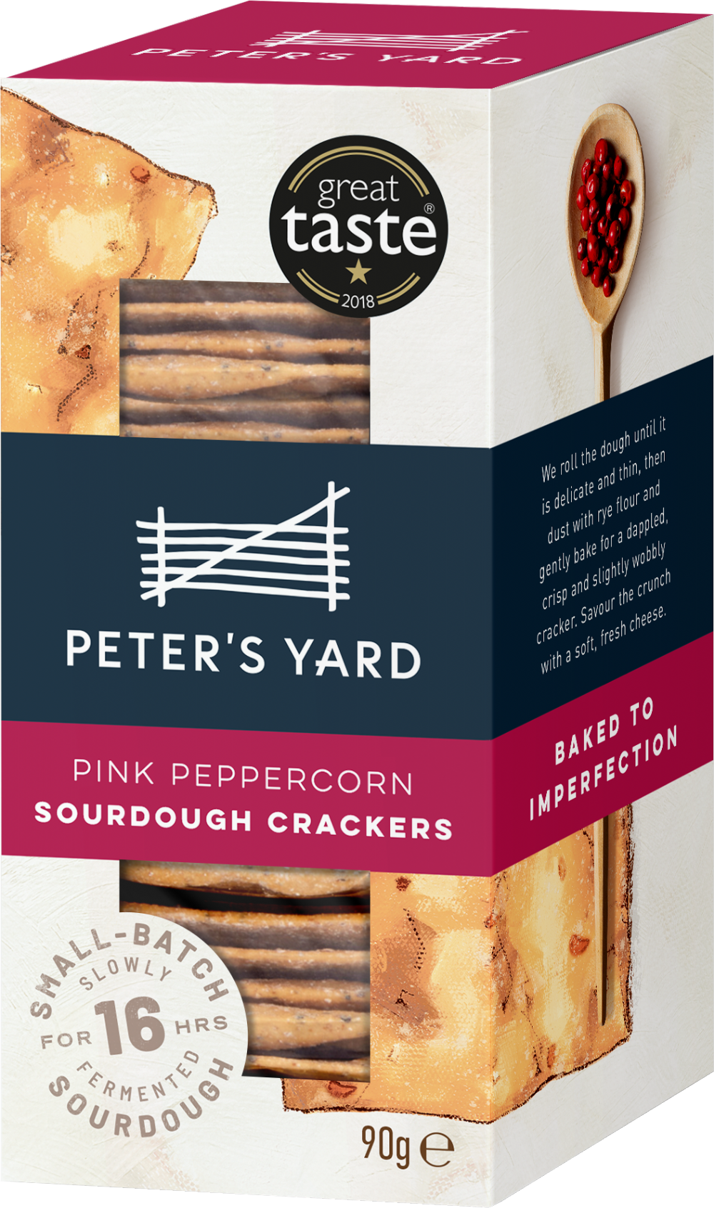 Peter's Yard Pink Peppercorn Sourdough Crackers 90g