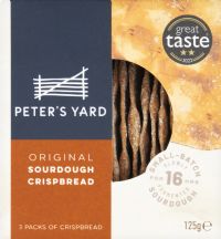 PETER'S YARD Original Sourdough Crispbread (3 packs of 5) 125g