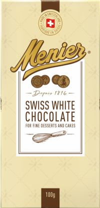 MENIER Swiss White Chocolate for Fine Desserts and Cakes 100g