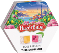 HAZER BABA Rose & Lemon Turkish Delight 250g
