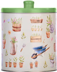 GRANDMA WILD'S Assorted Biscuits in Pottering Garden Round Tin 300g