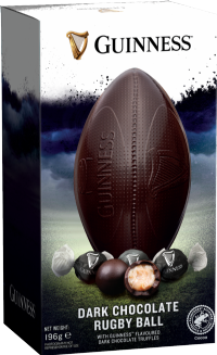 GUINNESS Dark Chocolate Rugby Ball with Truffles 196g