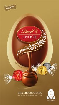 LINDT Lindor Milk Chocolate Egg with Assorted Truffles 183g