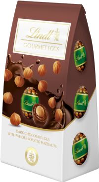LINDT Dark Chocolate Gourmet Eggs with Roasted Hazelnuts 130g