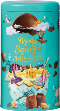 MONTY BOJANGLES Flutter Scotch Easter Egg & Truffles in Tin 175g