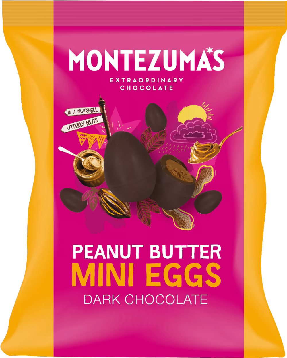 MONTEZUMA'S Peanut Butter Mini Eggs - Dark Chocolate 120g