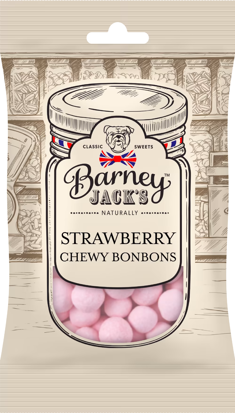 BARNEY JACK'S Strawberry Chewy Bonbons 125g
