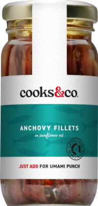 COOKS & CO. Anchovy Fillets in Sunflower Oil 100g