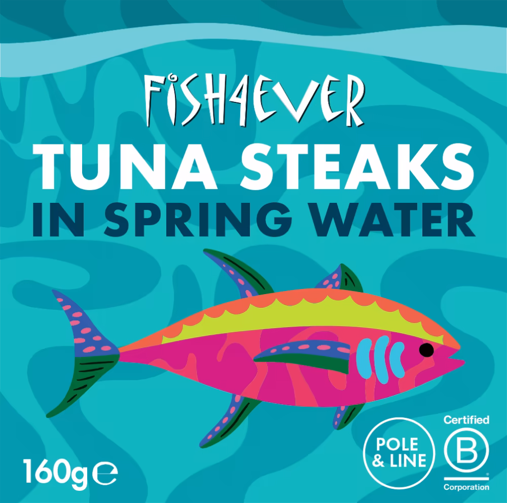 FISH 4 EVER Tuna Steaks in Spring Water 160g