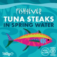 FISH 4 EVER Tuna Steaks in Spring Water 160g