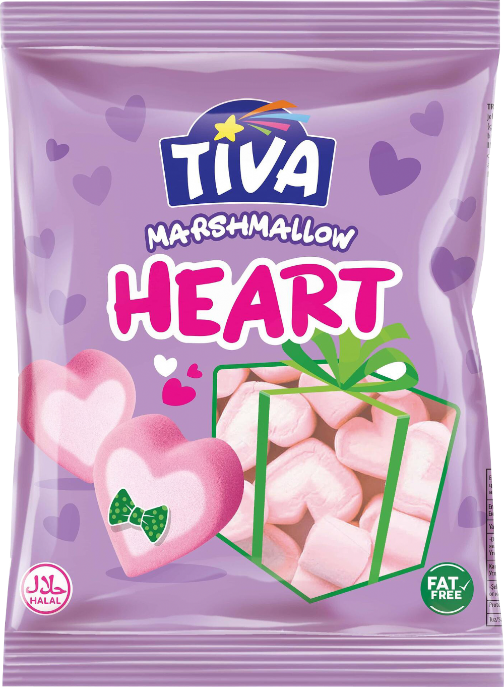 Tiva Marshmallow Hearts 140g