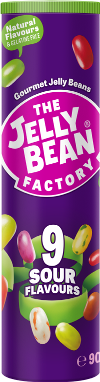 THE JELLY BEAN FACTORY 9 Sour Flavours Mix - Tube 90g