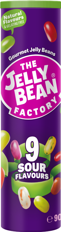 THE JELLY BEAN FACTORY 9 Sour Flavours Mix - Tube 90g
