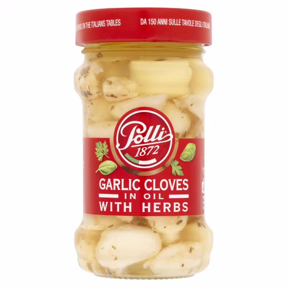 POLLI Garlic Cloves with Herbs in Oil 190g