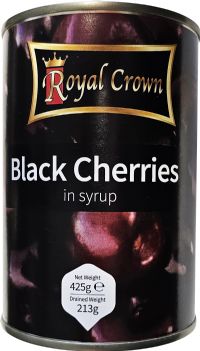 ROYAL CROWN Black Cherries in Syrup 425g