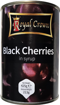 ROYAL CROWN Black Cherries in Syrup 425g