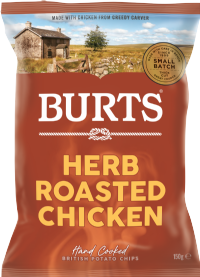 BURTS SNACKS Potato Chips - Herb Roasted Chicken 150g