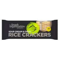 THE SNACK ORGANISATION Sour Cream & Chive Rice Crackers 100g