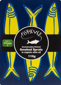 FISH 4 EVER Smoked Sprats in Organic Olive Oil 110g