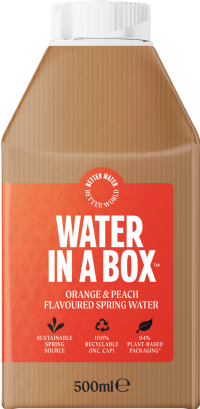 WATER IN A BOX Orange and Peach Spring Water 500ml