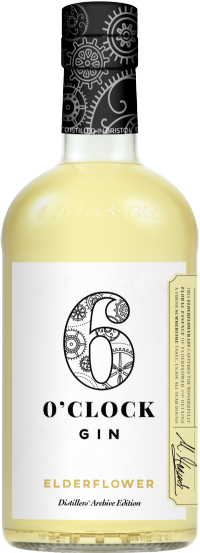 6 O'CLOCK Elderflower Gin 40% ABV 70cl
