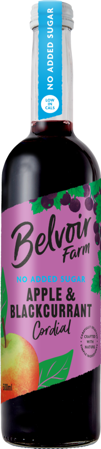 BELVOIR No Added Sugar Apple & Blackcurrant Cordial 500ml