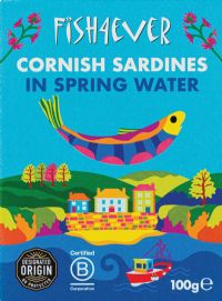FISH 4 EVER Cornish Sardines in Spring Water 100g