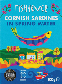 FISH 4 EVER Cornish Sardines in Spring Water 100g