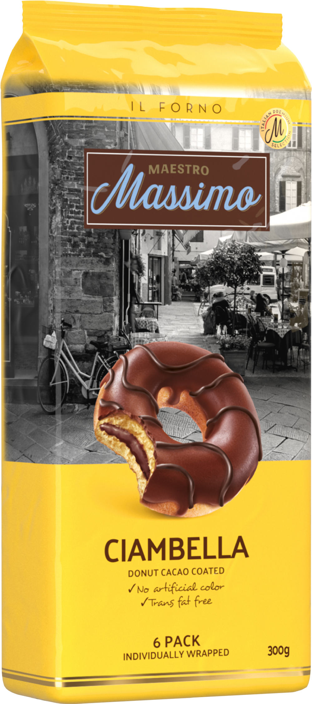 Maestro Massimo Ciambella Donut Cocoa Coated - 6 Pack 300g