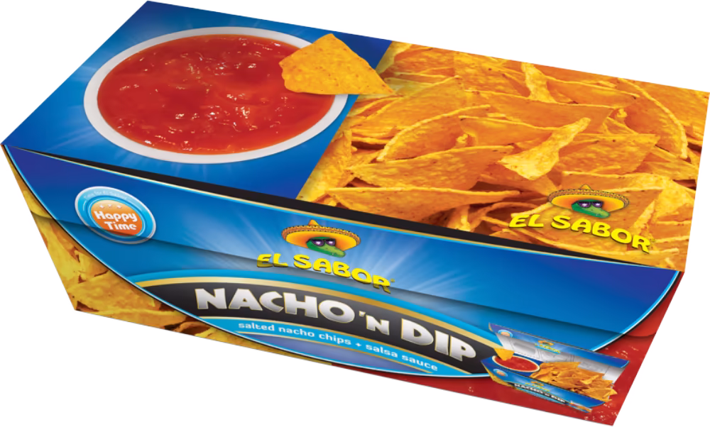 EL SABOR Nacho 'n Dip - Salted Nachos + Salsa Sauce 175g