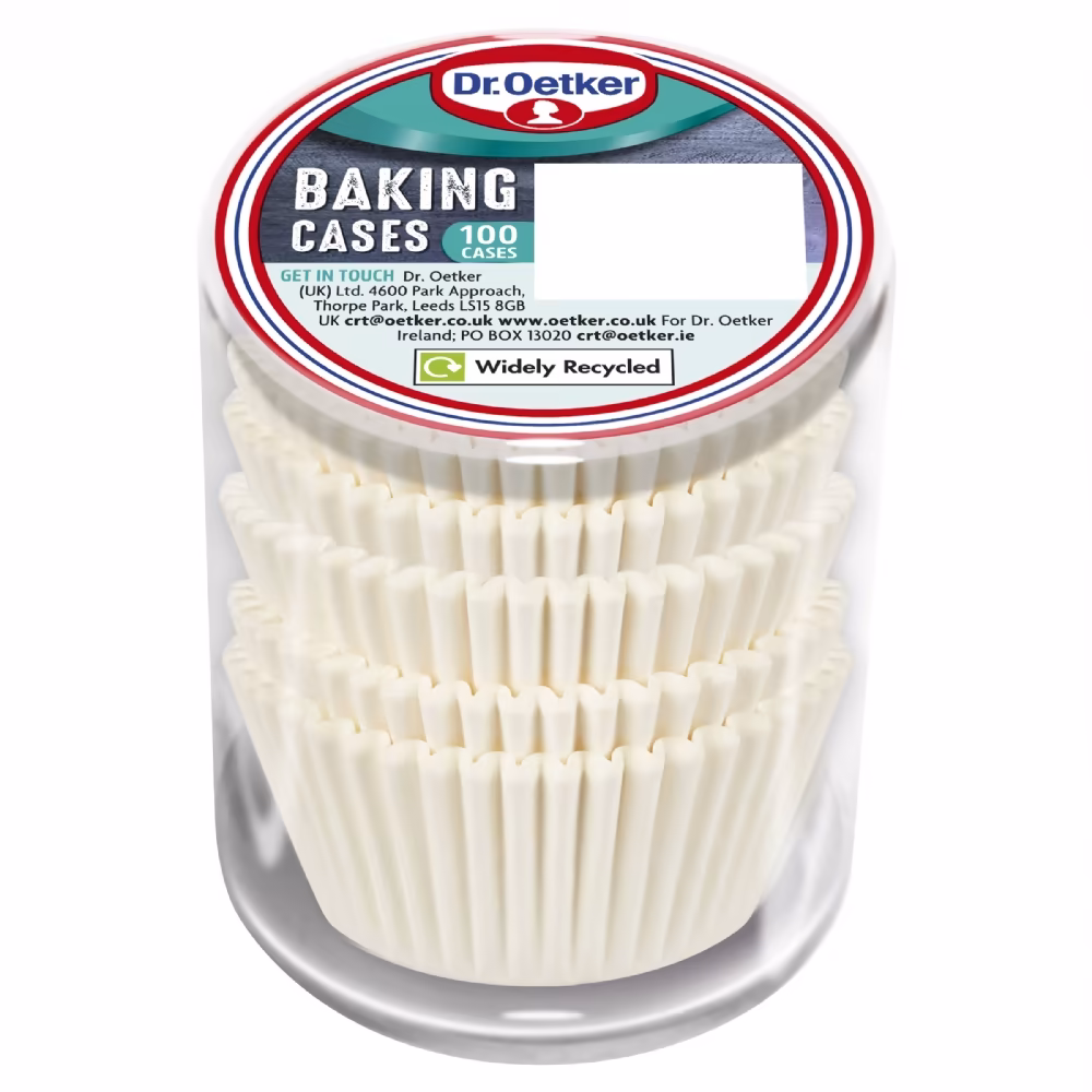 DR. OETKER Baking Cases - White 100's