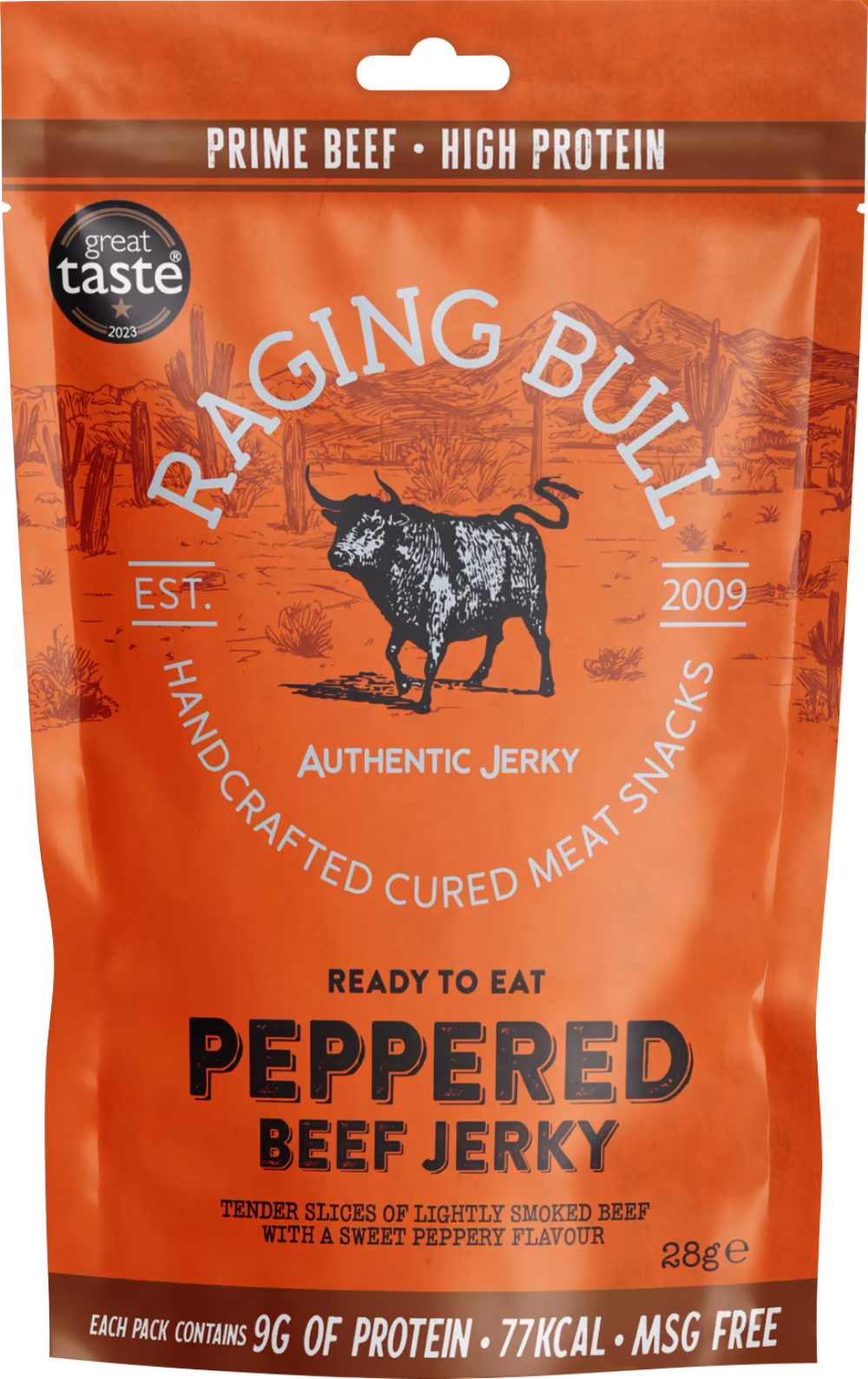 RAGING BULL Peppered Beef Jerky 28g